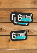 Burdy! Logo Sticker 3x2 in.